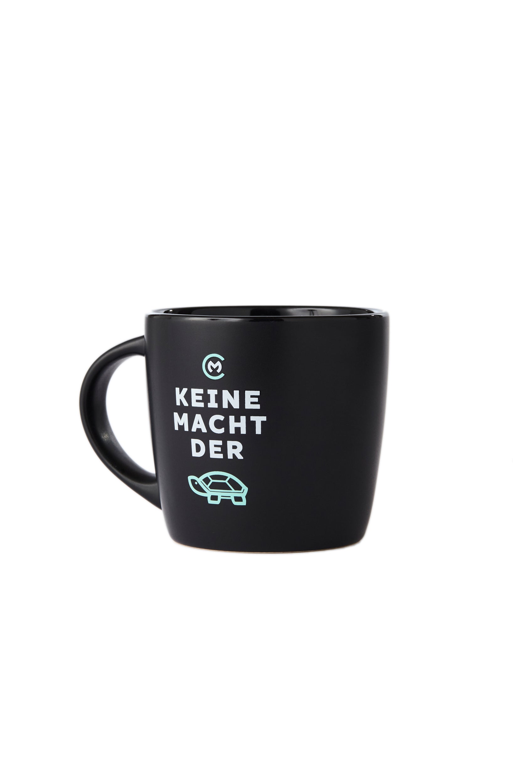 "Keine Macht der Schildkröte" Tasse (Schwarz)