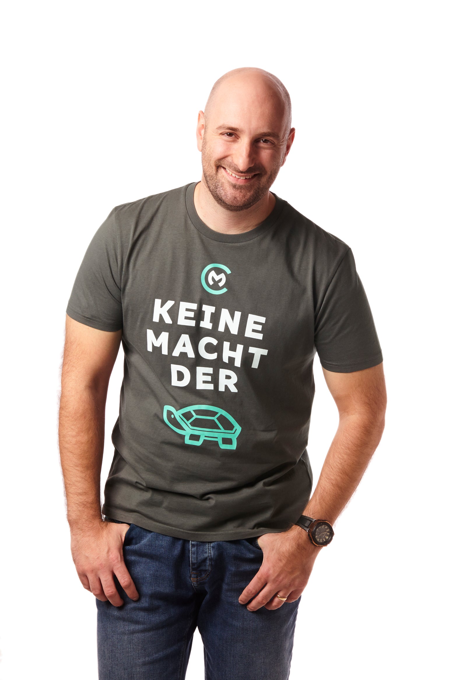 T-Shirt "Keine Macht der Schildkröte" (Anthrazit)
