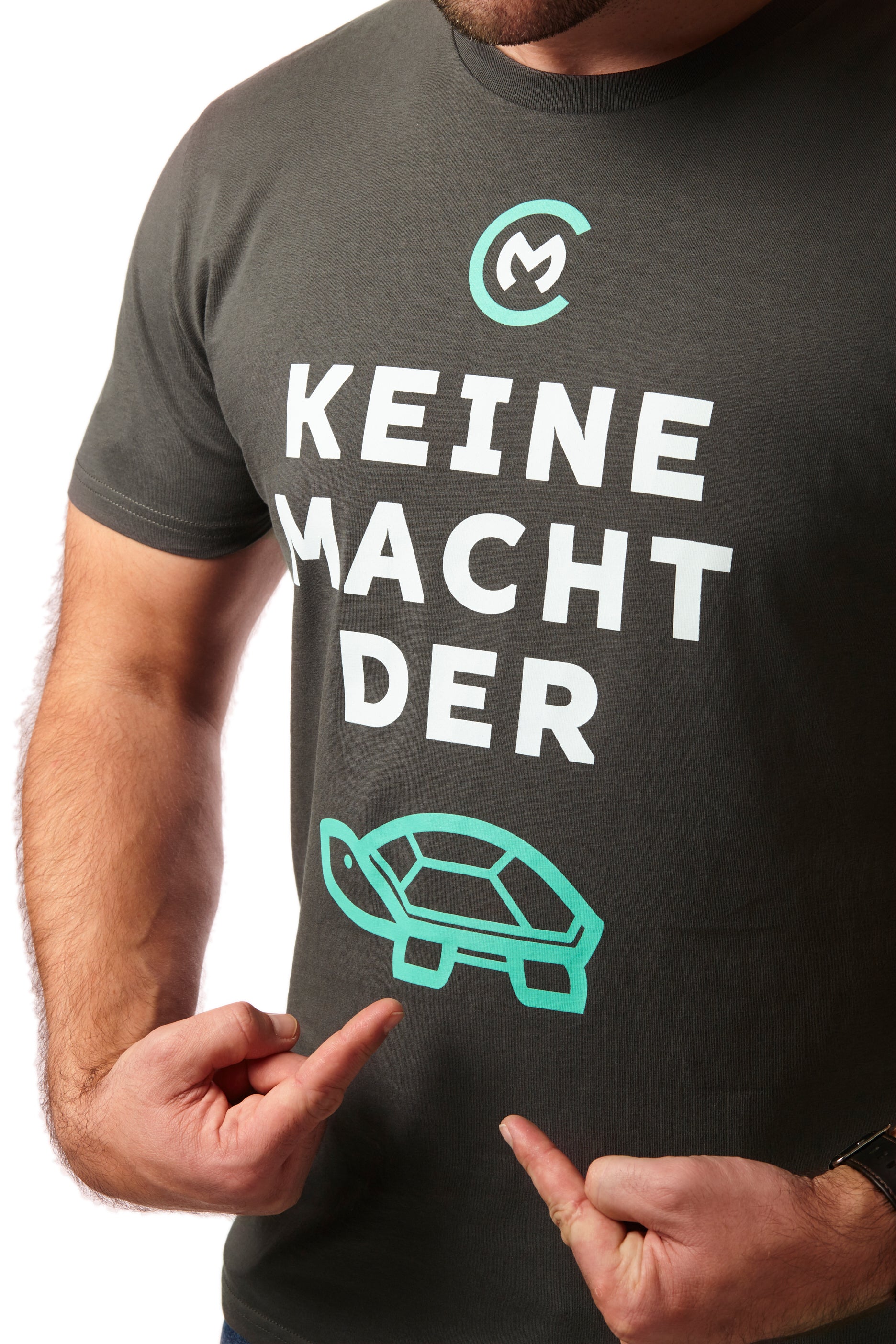 T-Shirt "Keine Macht der Schildkröte" (Anthrazit)