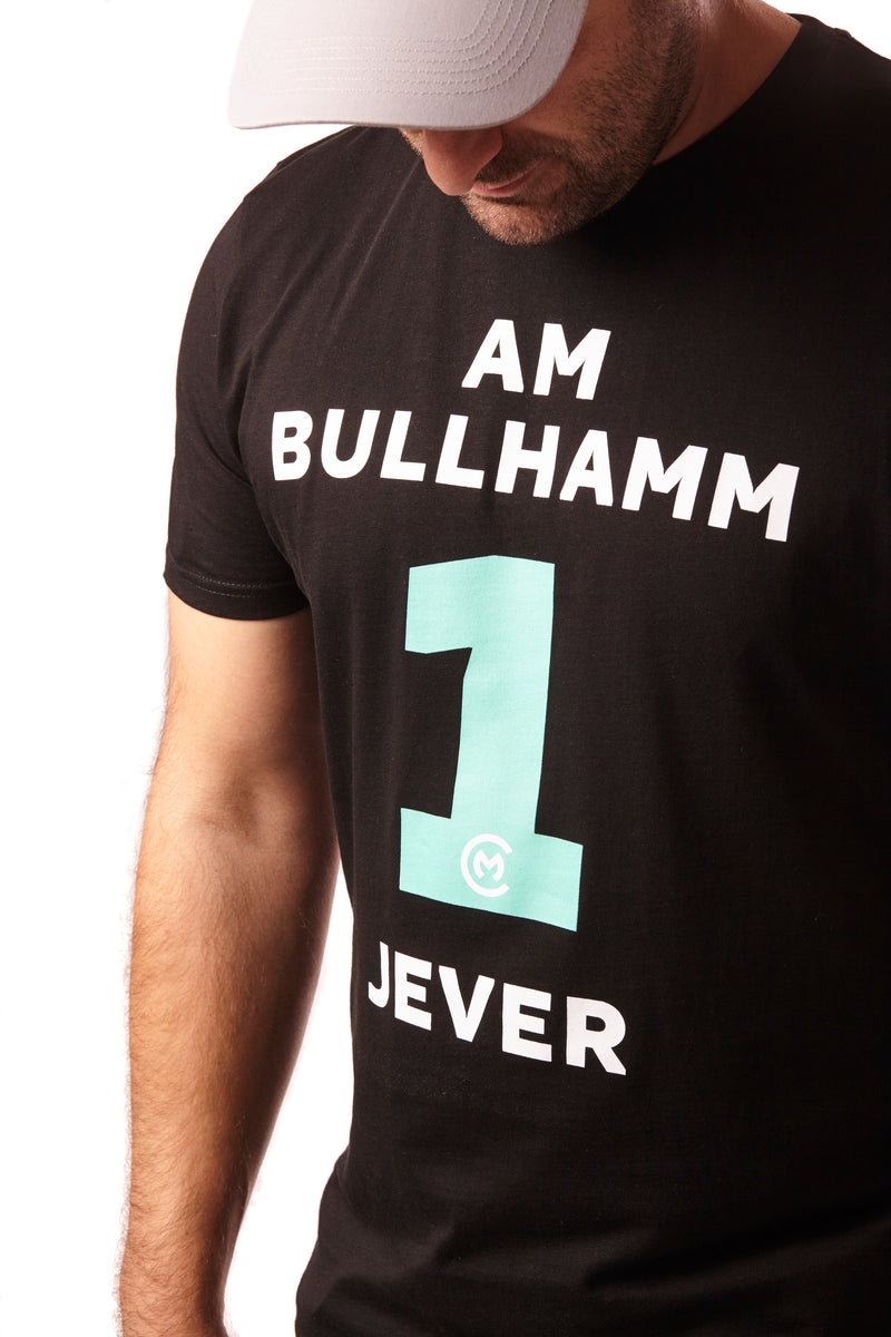 T-Shirt "Am Bullhamm 1 Jever" Schwarz