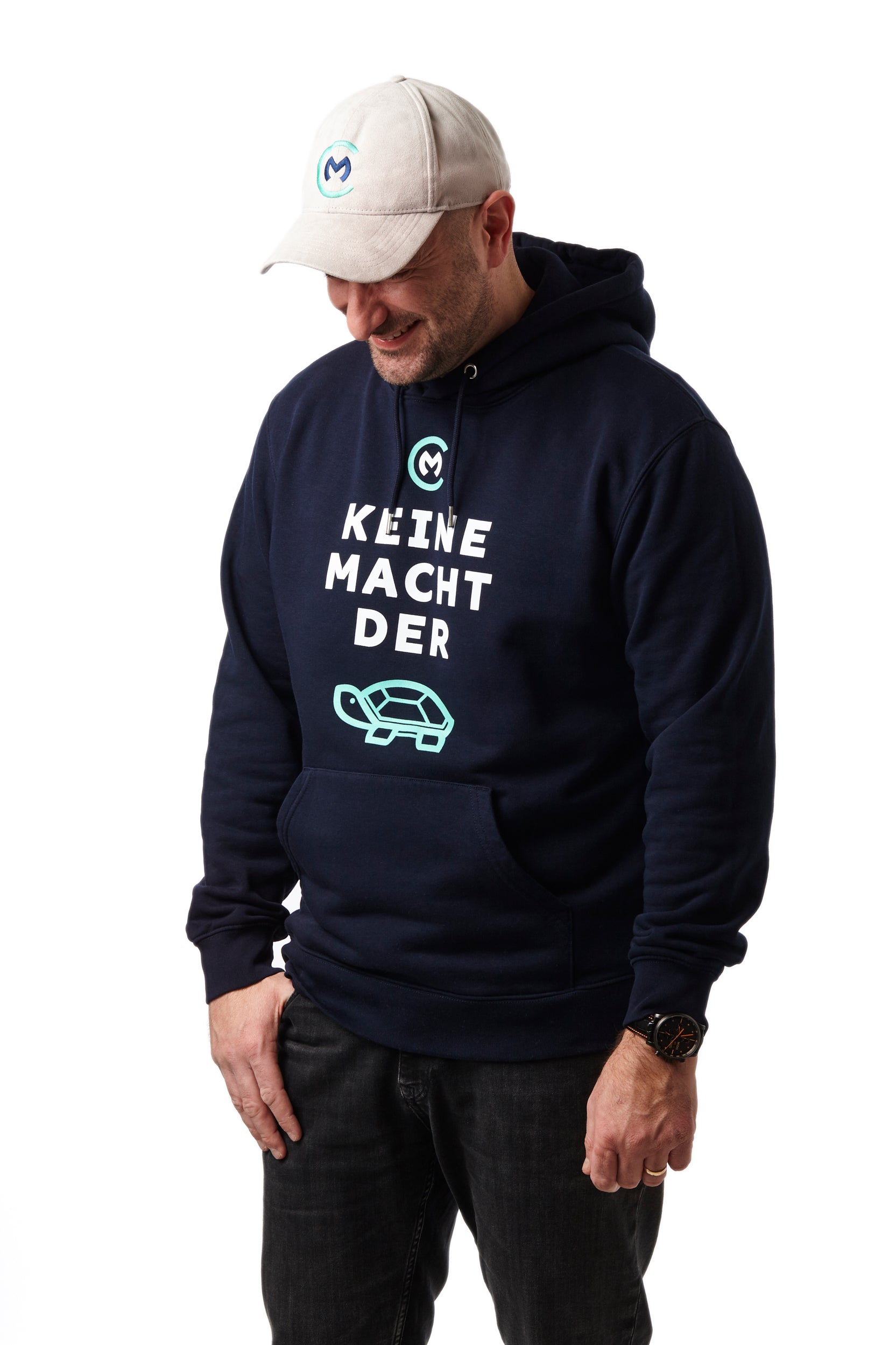 Hoodie "Keine Macht der Schildkröte" (French Navy)
