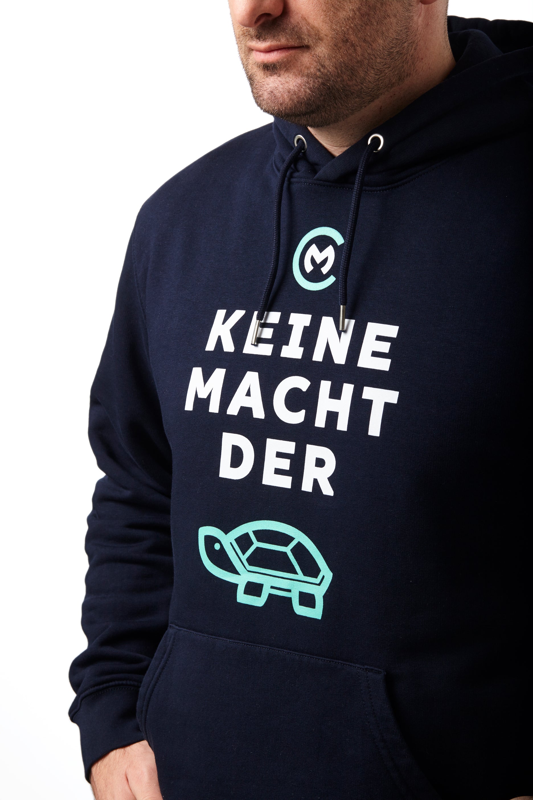 Hoodie "Keine Macht der Schildkröte" (French Navy)