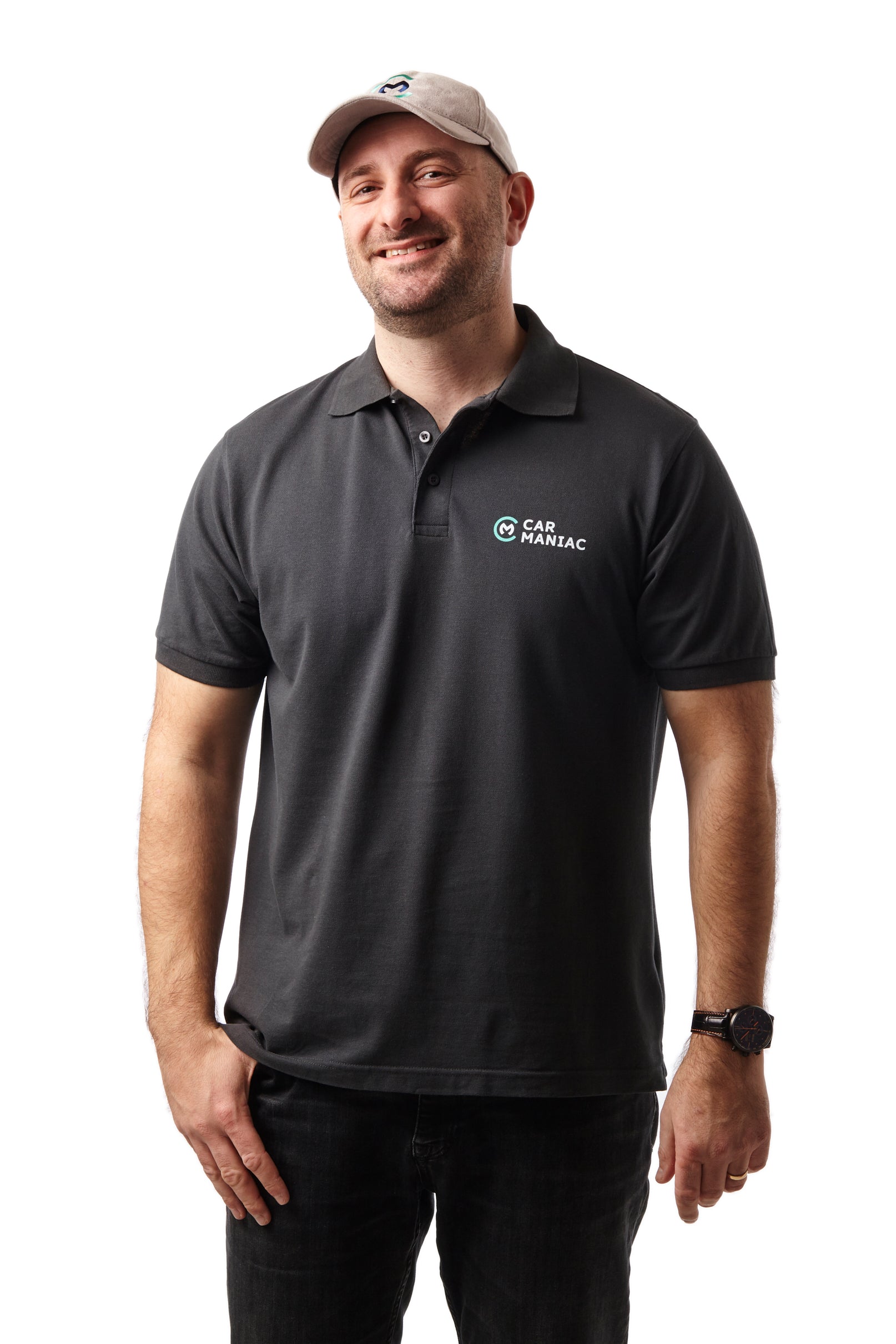 Poloshirt "Car Maniac" (Anthrazit)