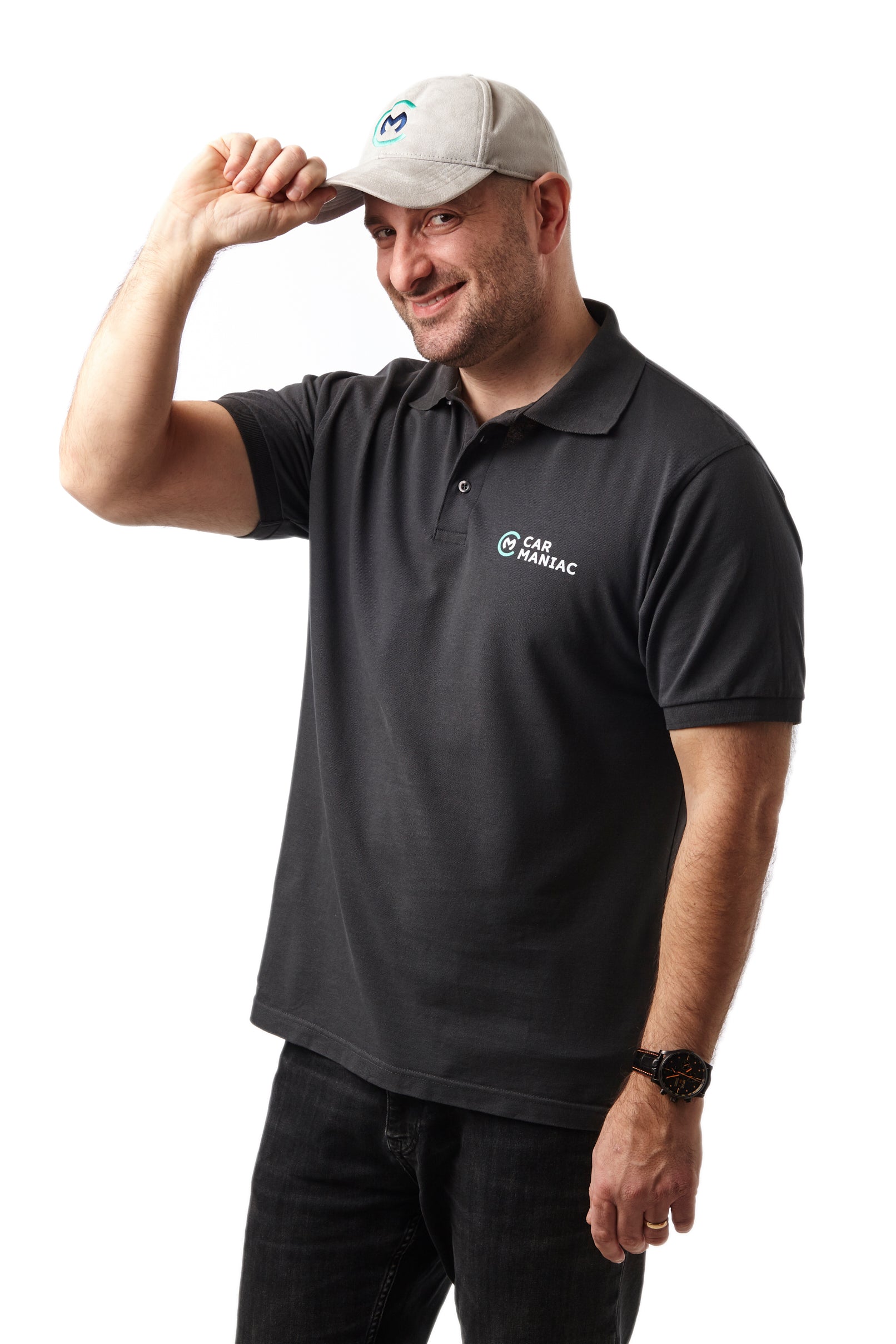 Poloshirt "Car Maniac" (Anthrazit)