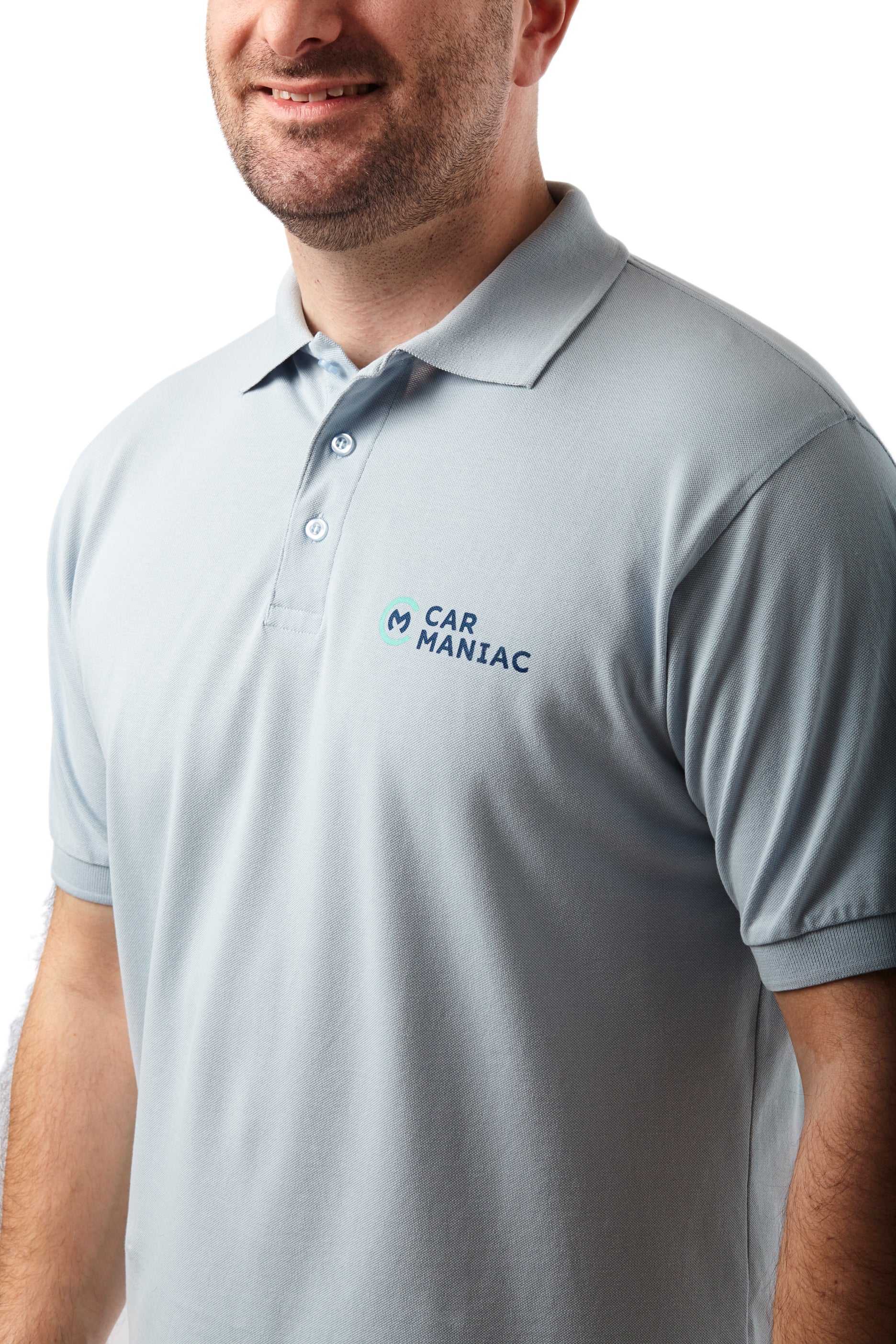 Poloshirt "Car Maniac" (Hellblau)