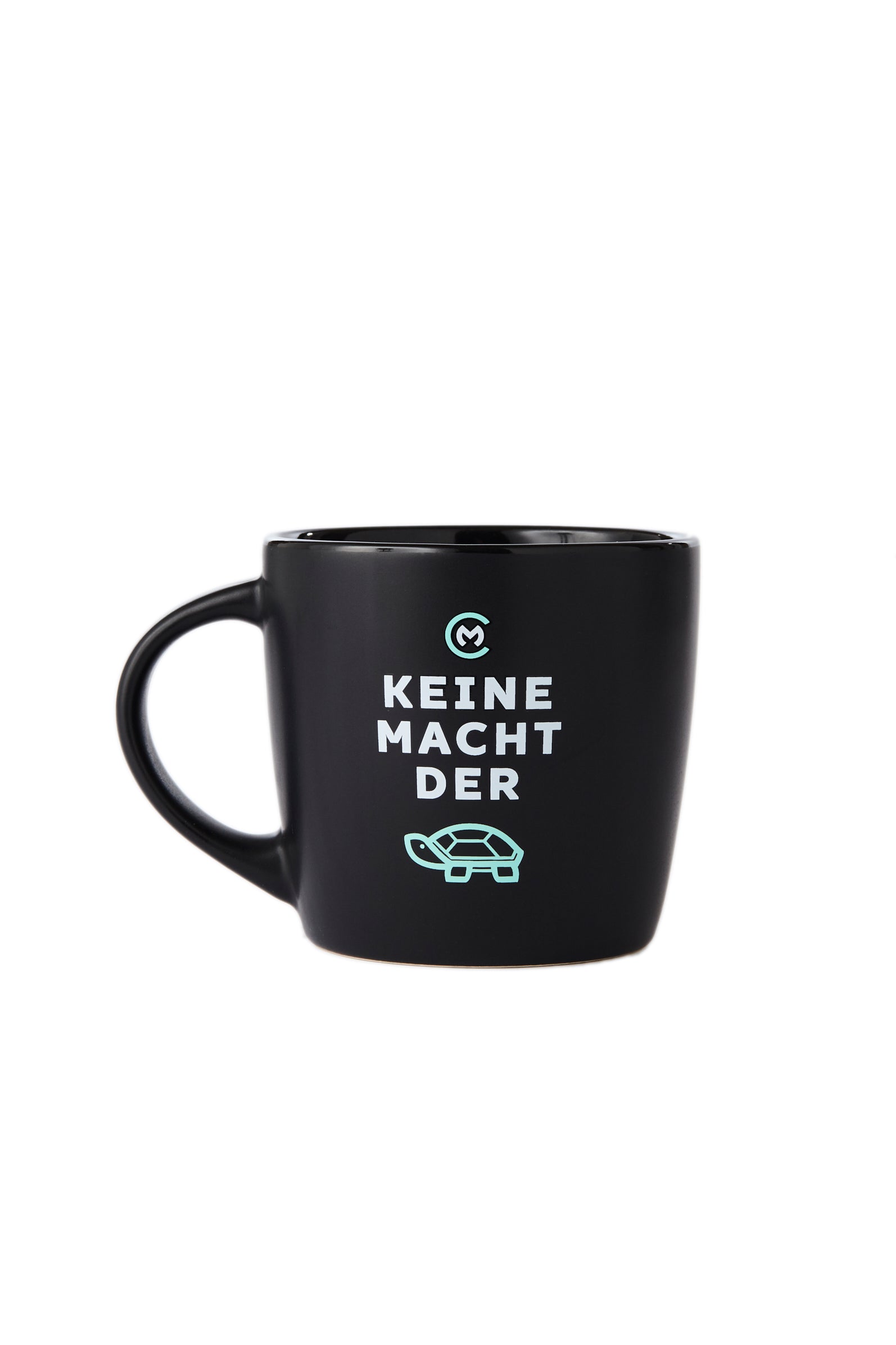 "Keine Macht der Schildkröte" Tasse (Schwarz)