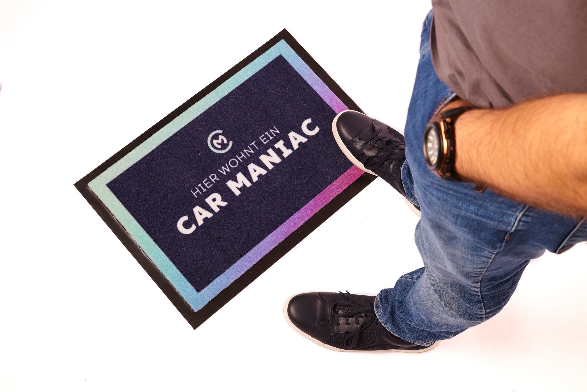 Fußmatte "Hier wohnt ein Car Maniac"