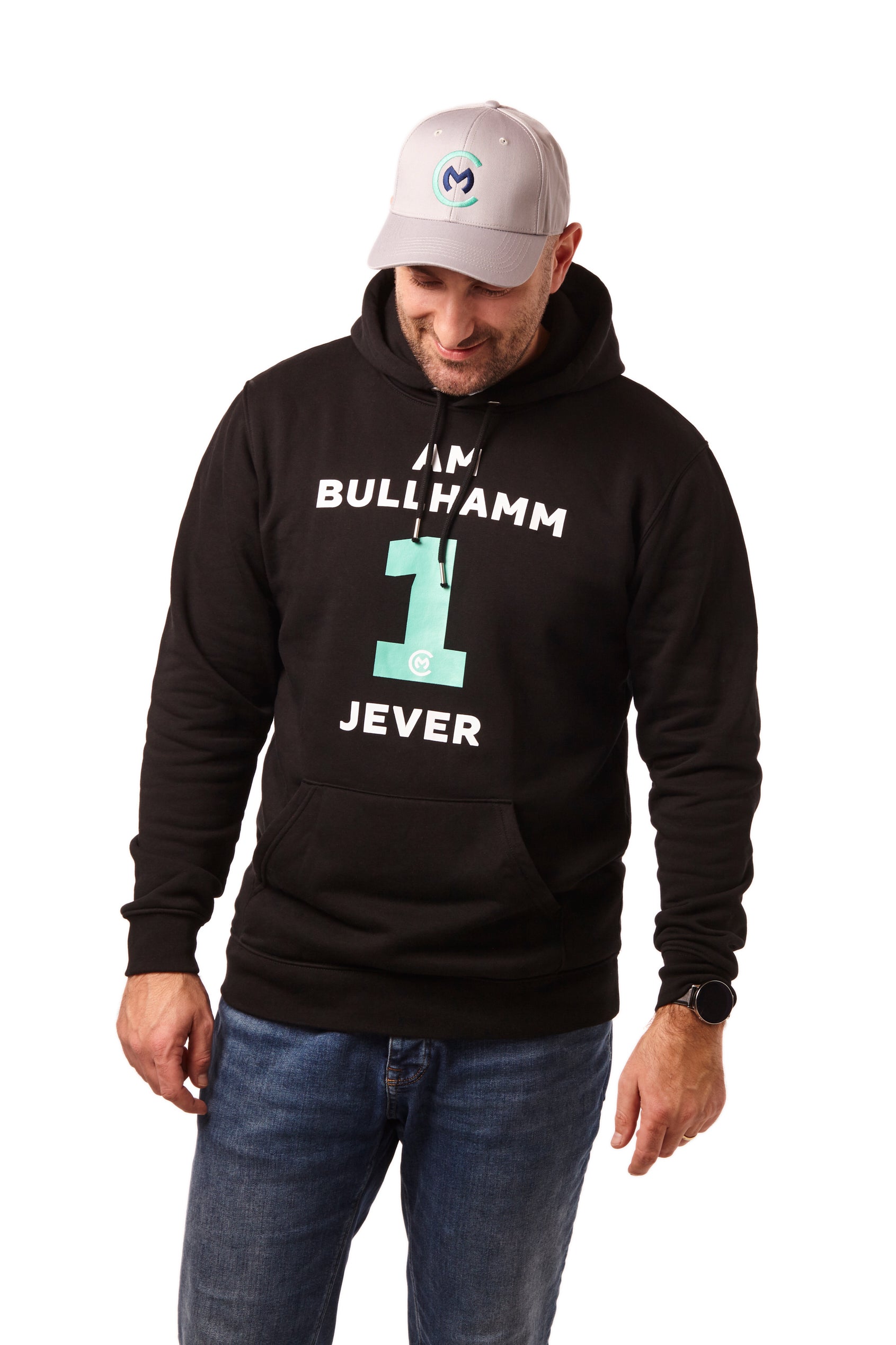 Hoodie "Am Bullhamm 1 Jever" (Schwarz)