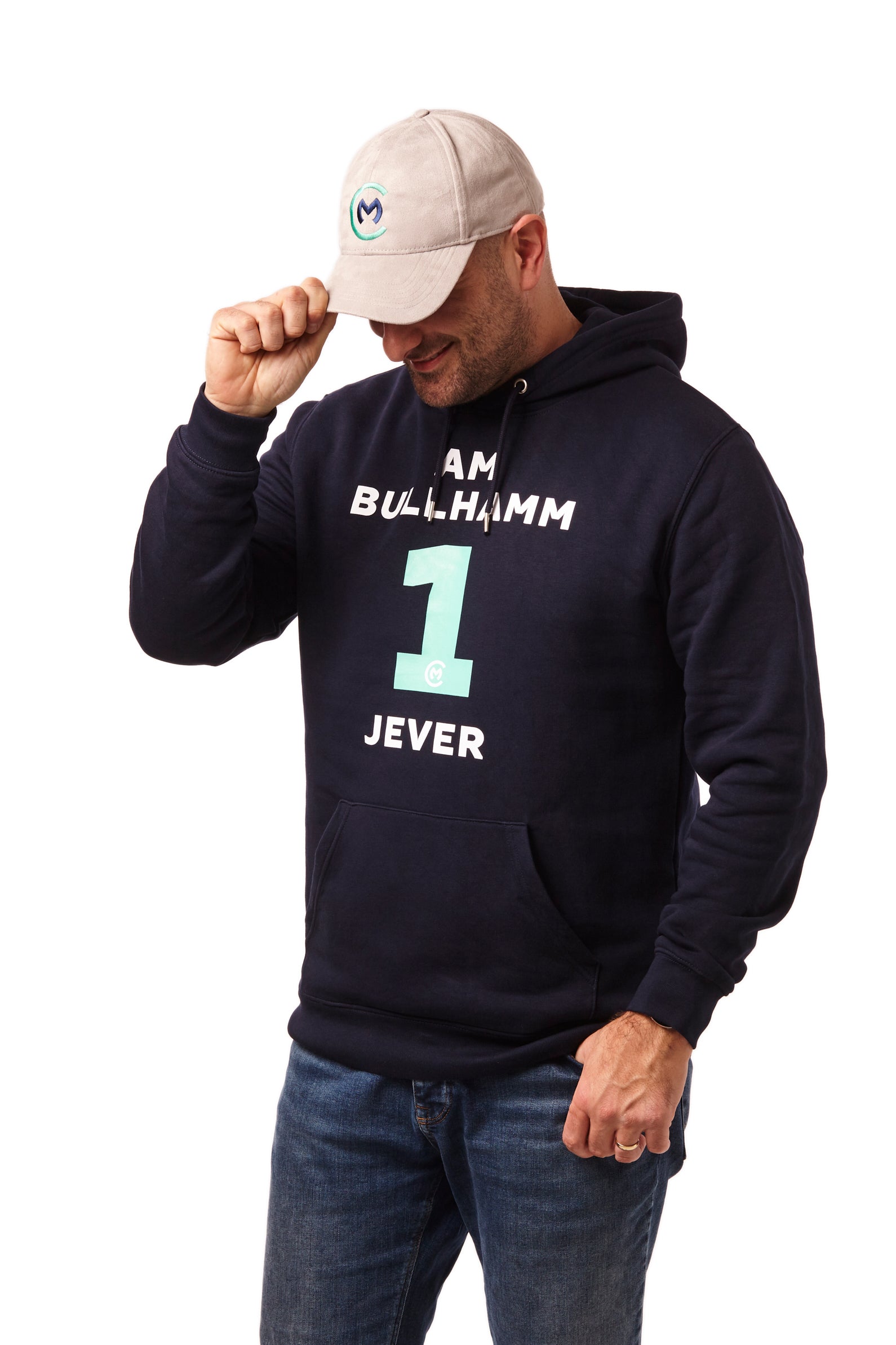 Hoodie "Am Bullhamm 1 Jever" (French Navy)