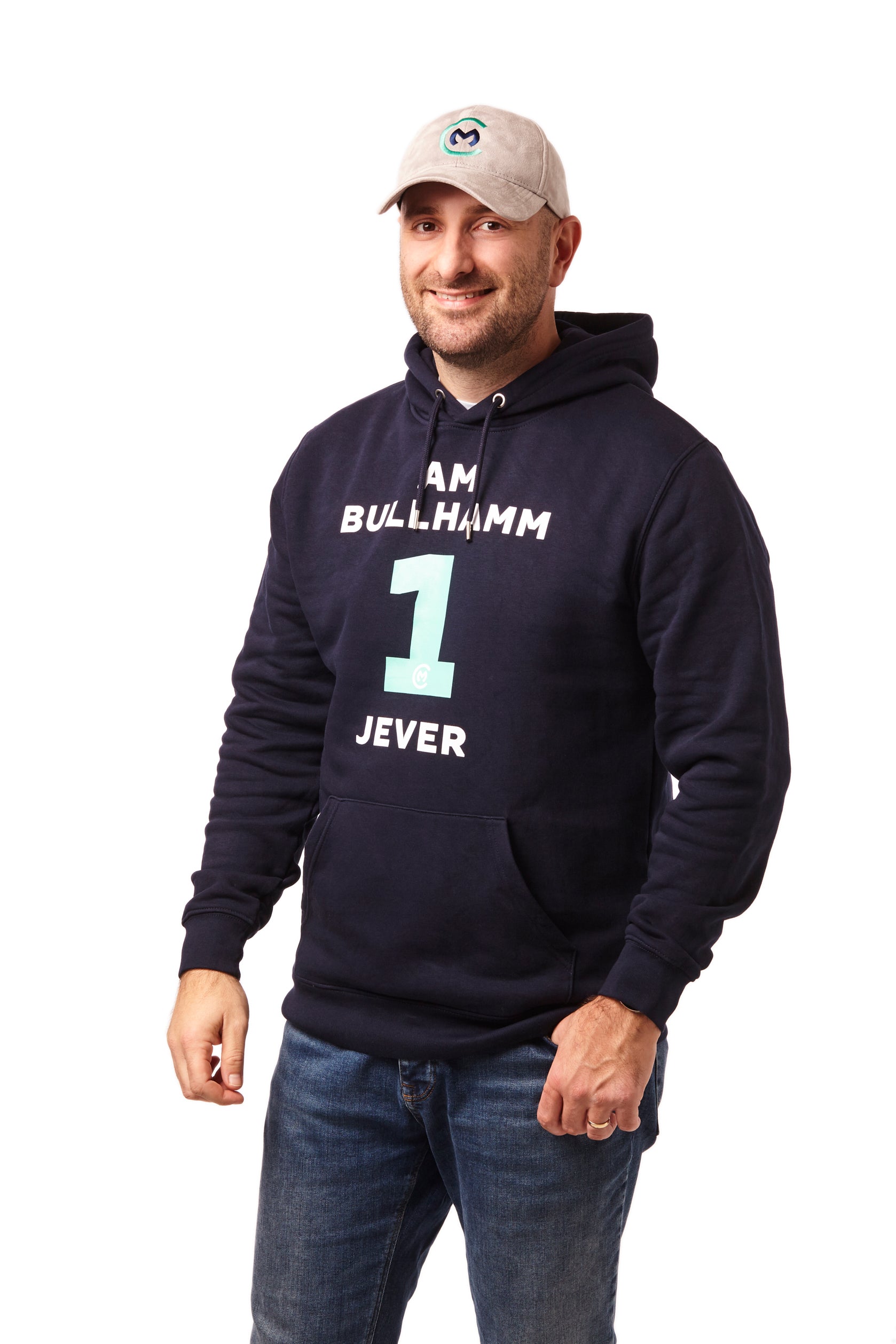 Hoodie "Am Bullhamm 1 Jever" (French Navy)