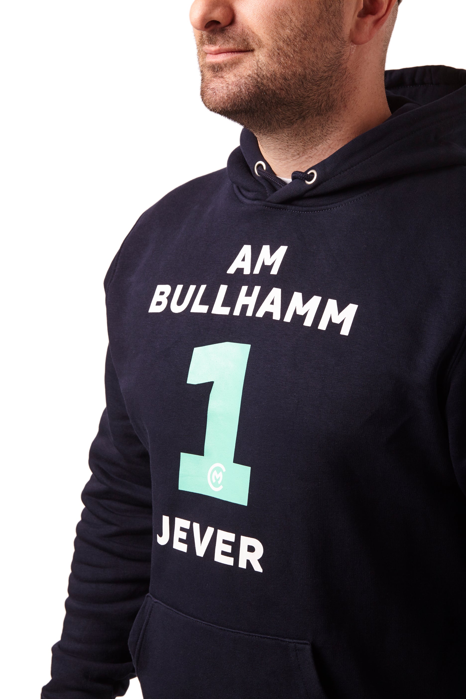 Hoodie "Am Bullhamm 1 Jever" (French Navy)