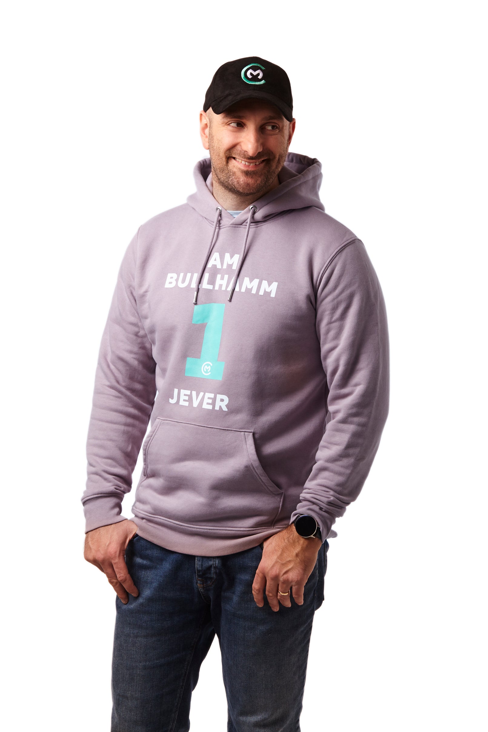 Hoodie "Am Bullhamm 1 Jever" (Lila)