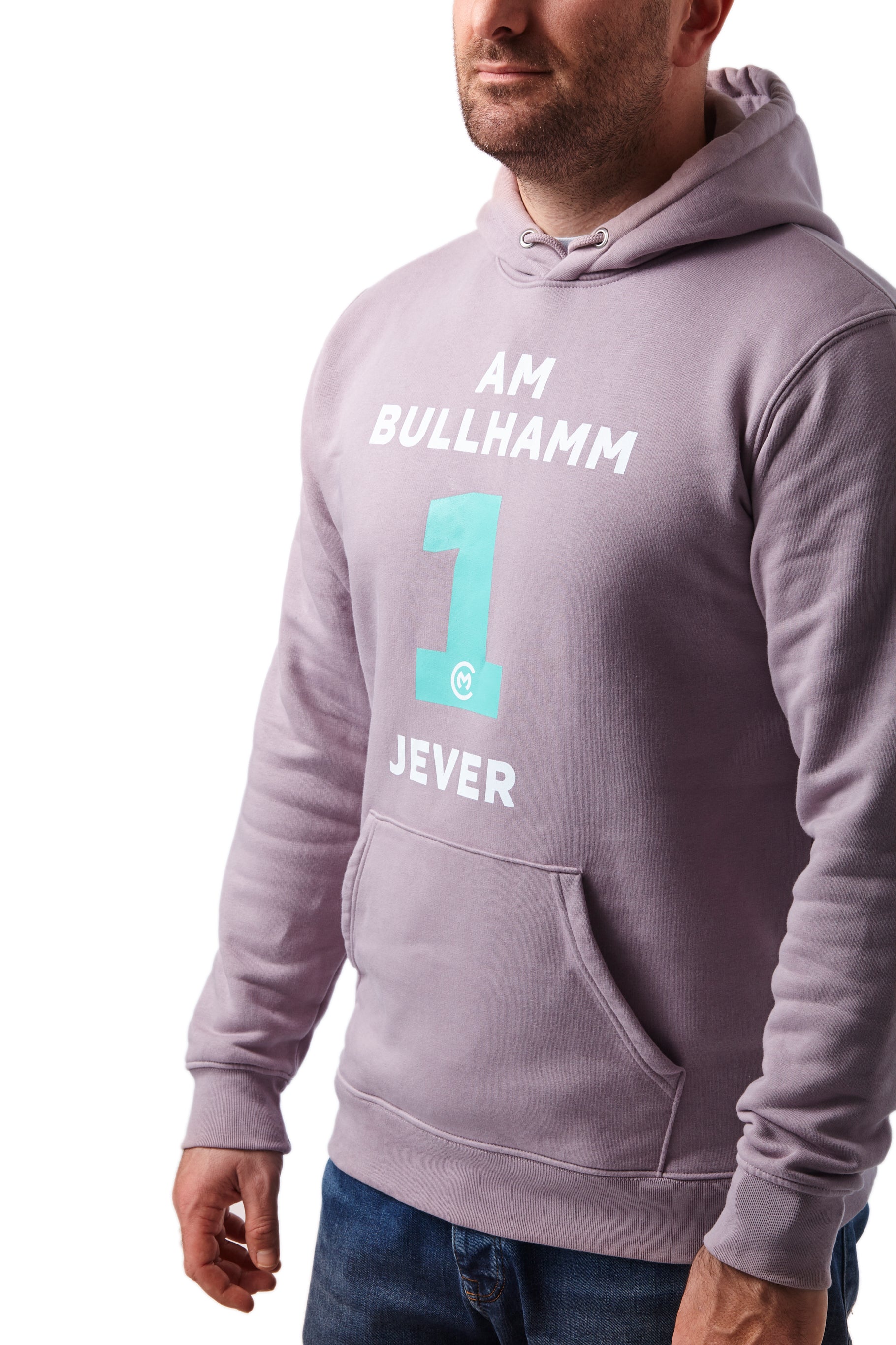 Hoodie "Am Bullhamm 1 Jever" (Lila)