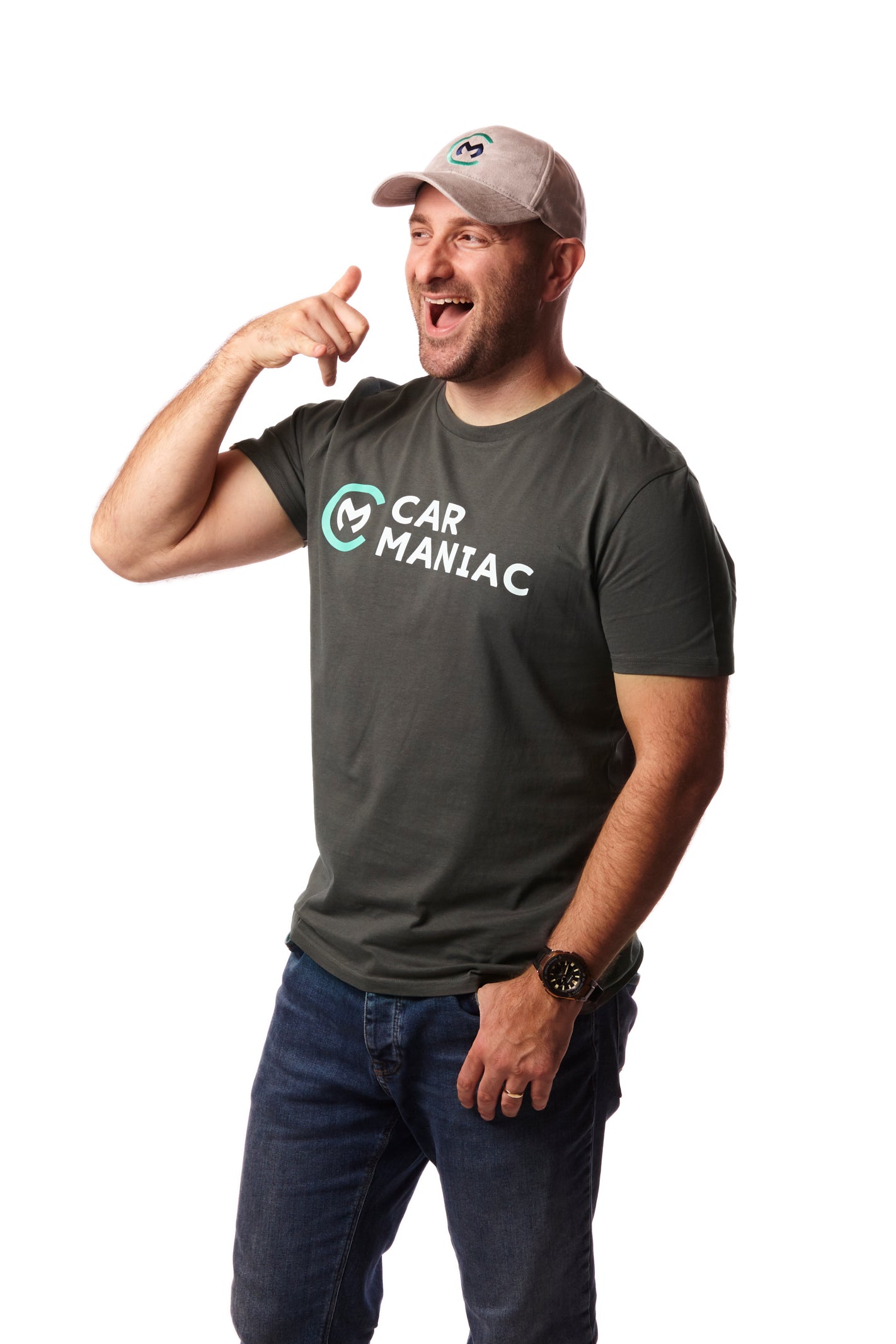 T-Shirt "Car Maniac" (Anthrazit)
