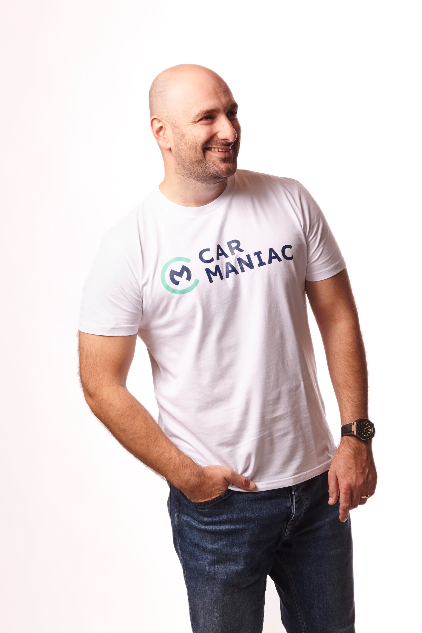 T-Shirt "Car Maniac" (Weiß)