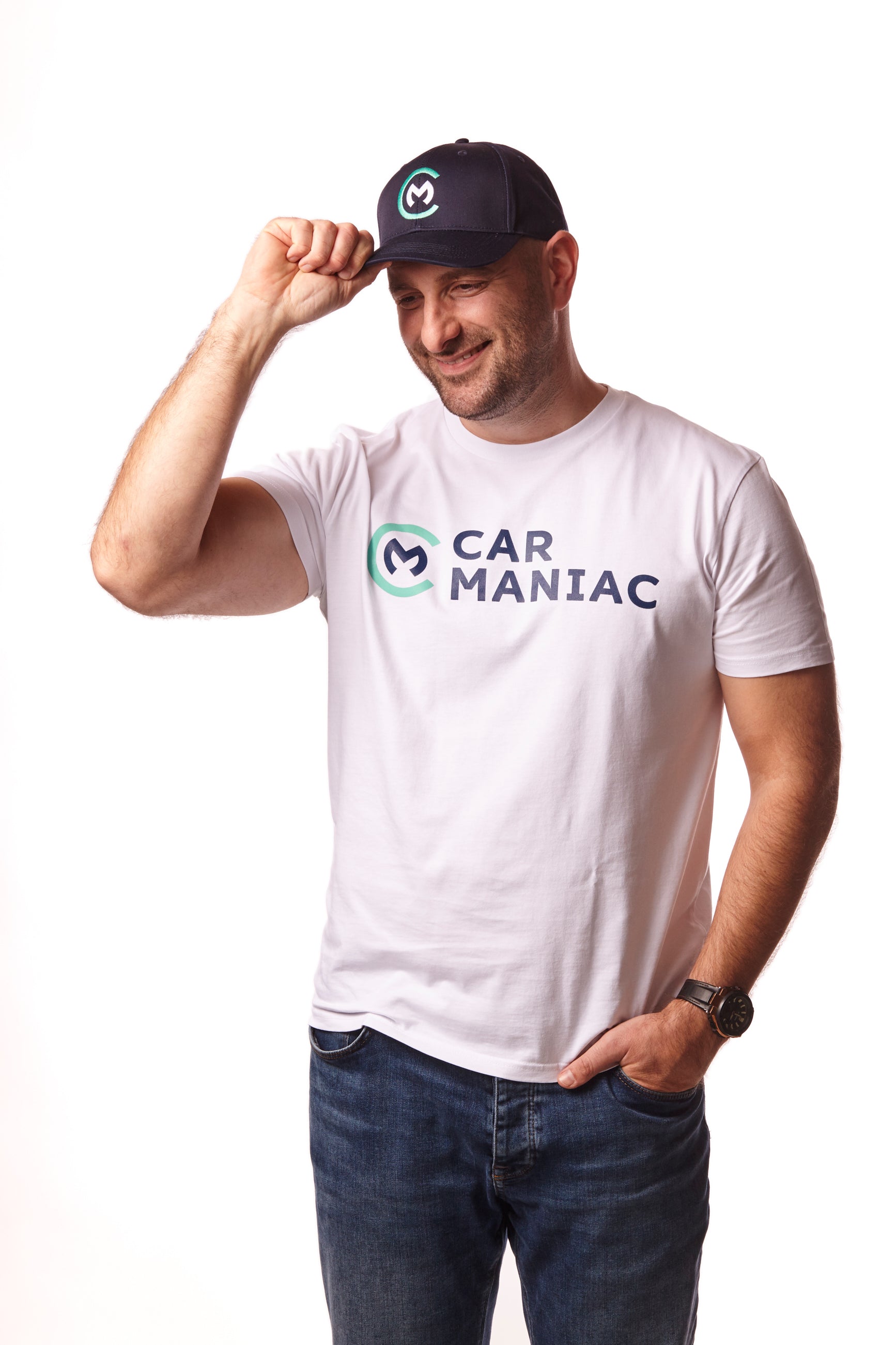 T-Shirt "Car Maniac" (Weiß)