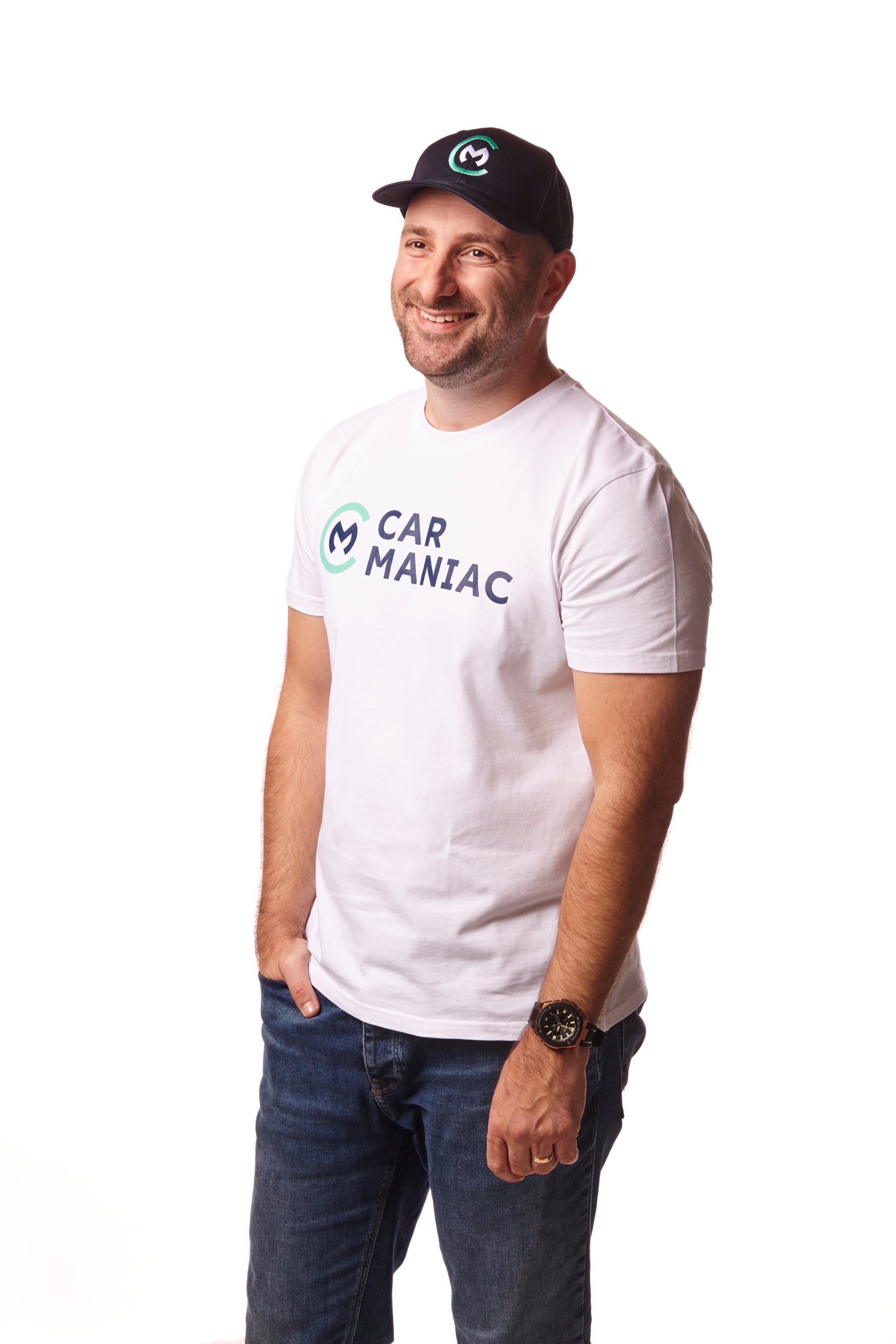T-Shirt "Car Maniac" (Weiß)