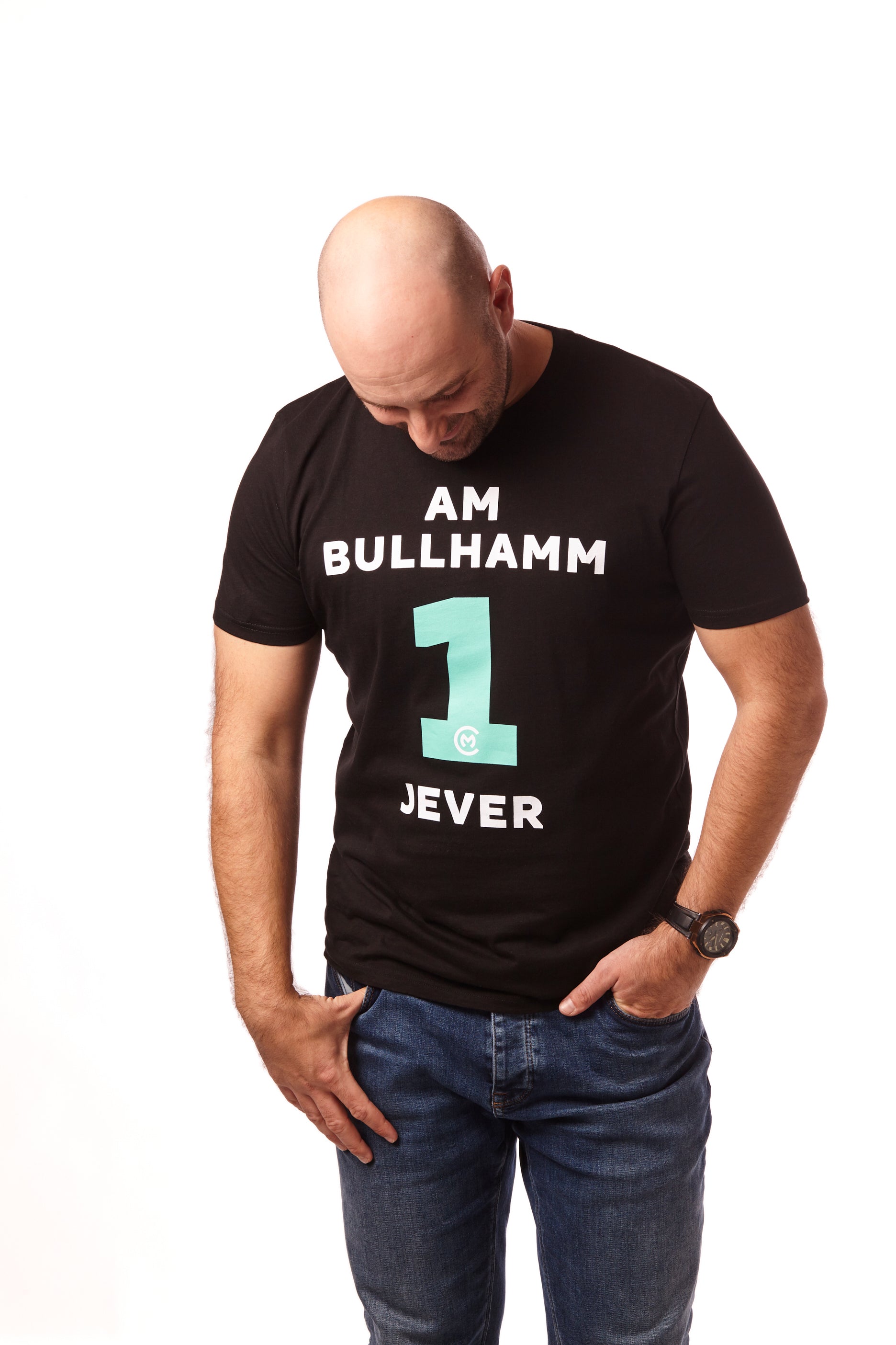 T-Shirt "Am Bullhamm 1 Jever" (Schwarz)