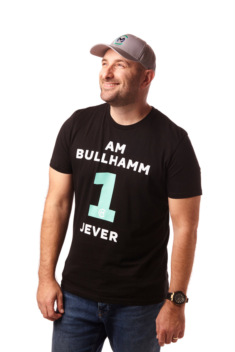 T-Shirt "Am Bullhamm 1 Jever" Schwarz