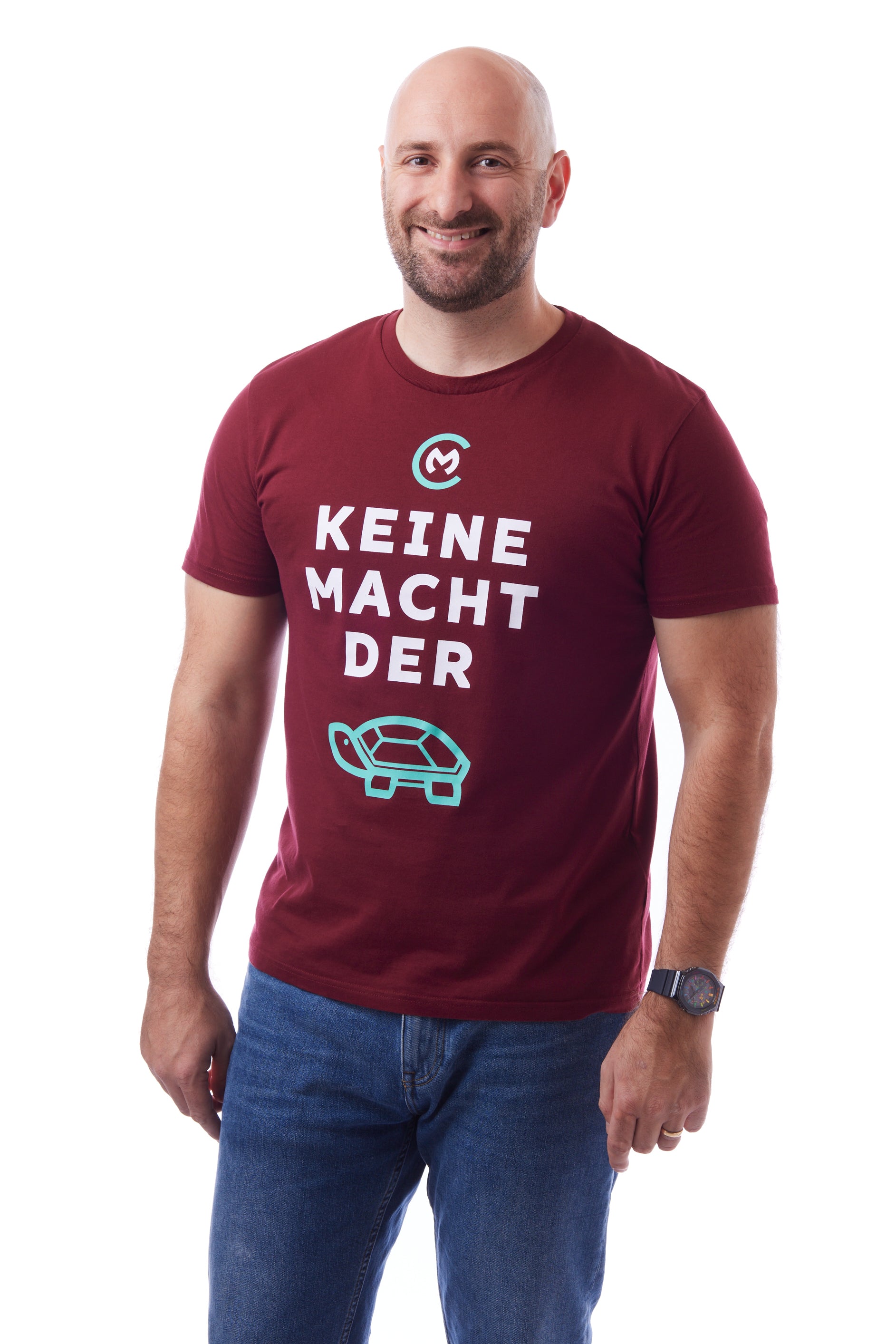 T-Shirt "Keine Macht der Schildkröte" (Burgundy)