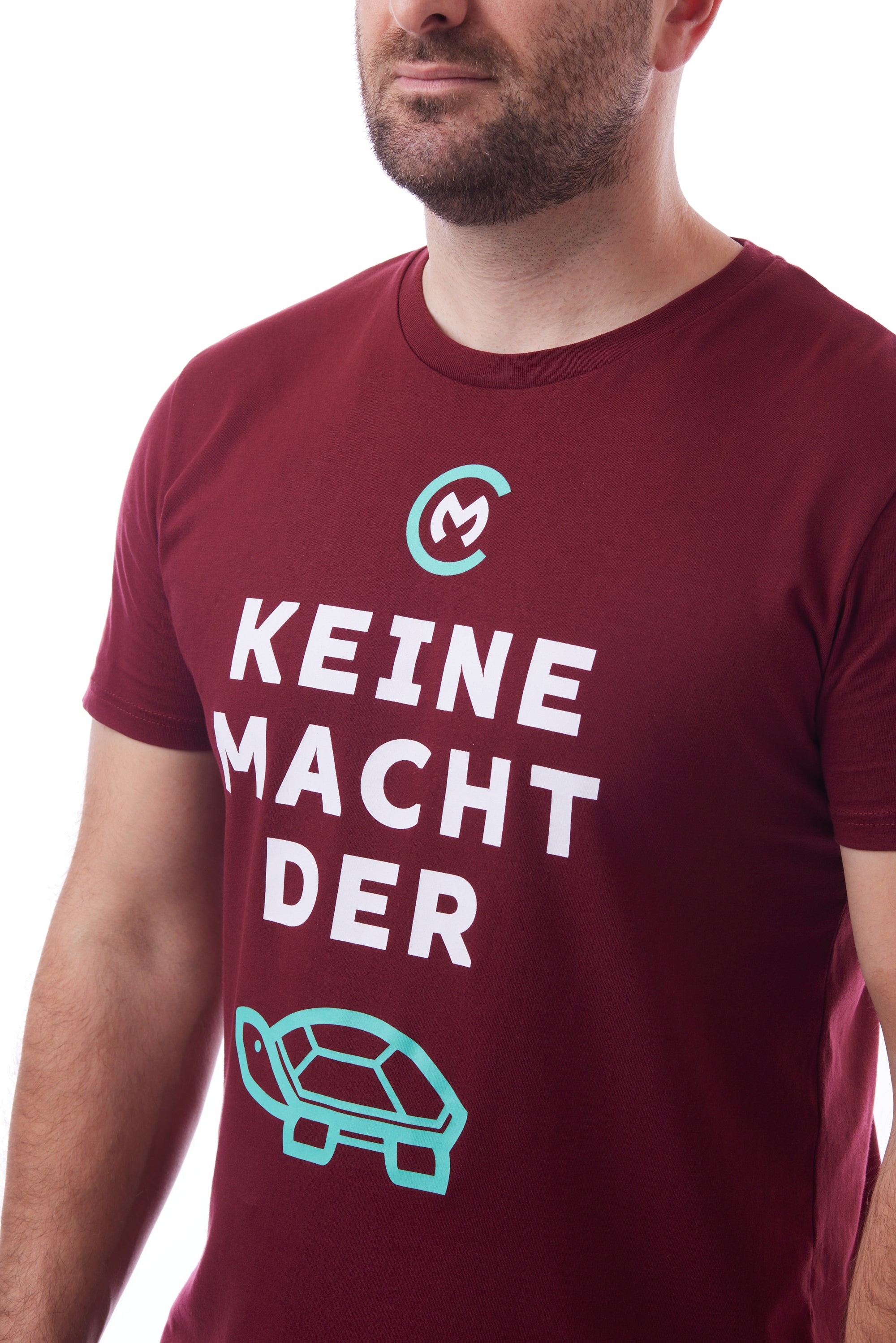 T-Shirt "Keine Macht der Schildkröte" (Burgundy)