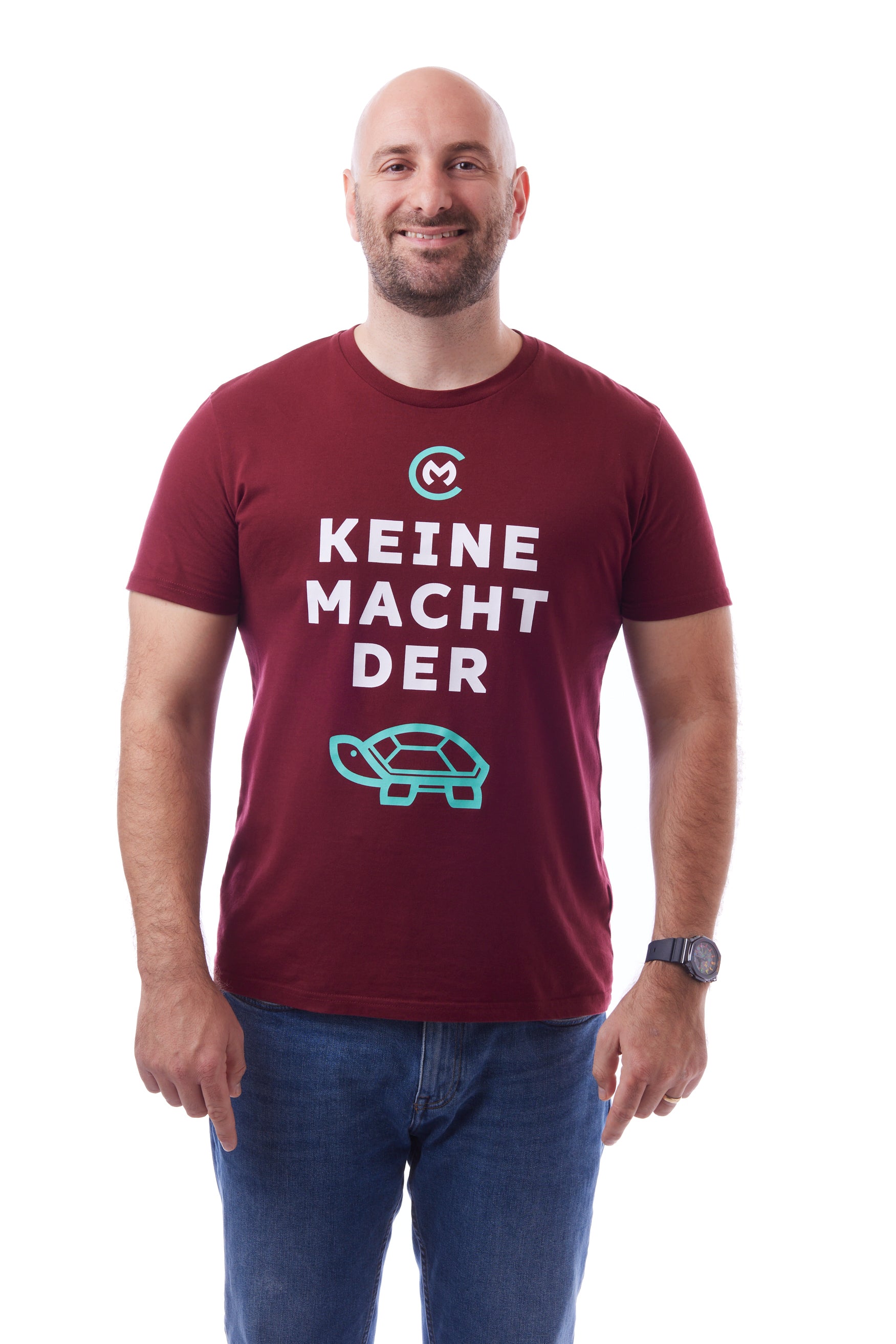 T-Shirt "Keine Macht der Schildkröte" (Burgundy)