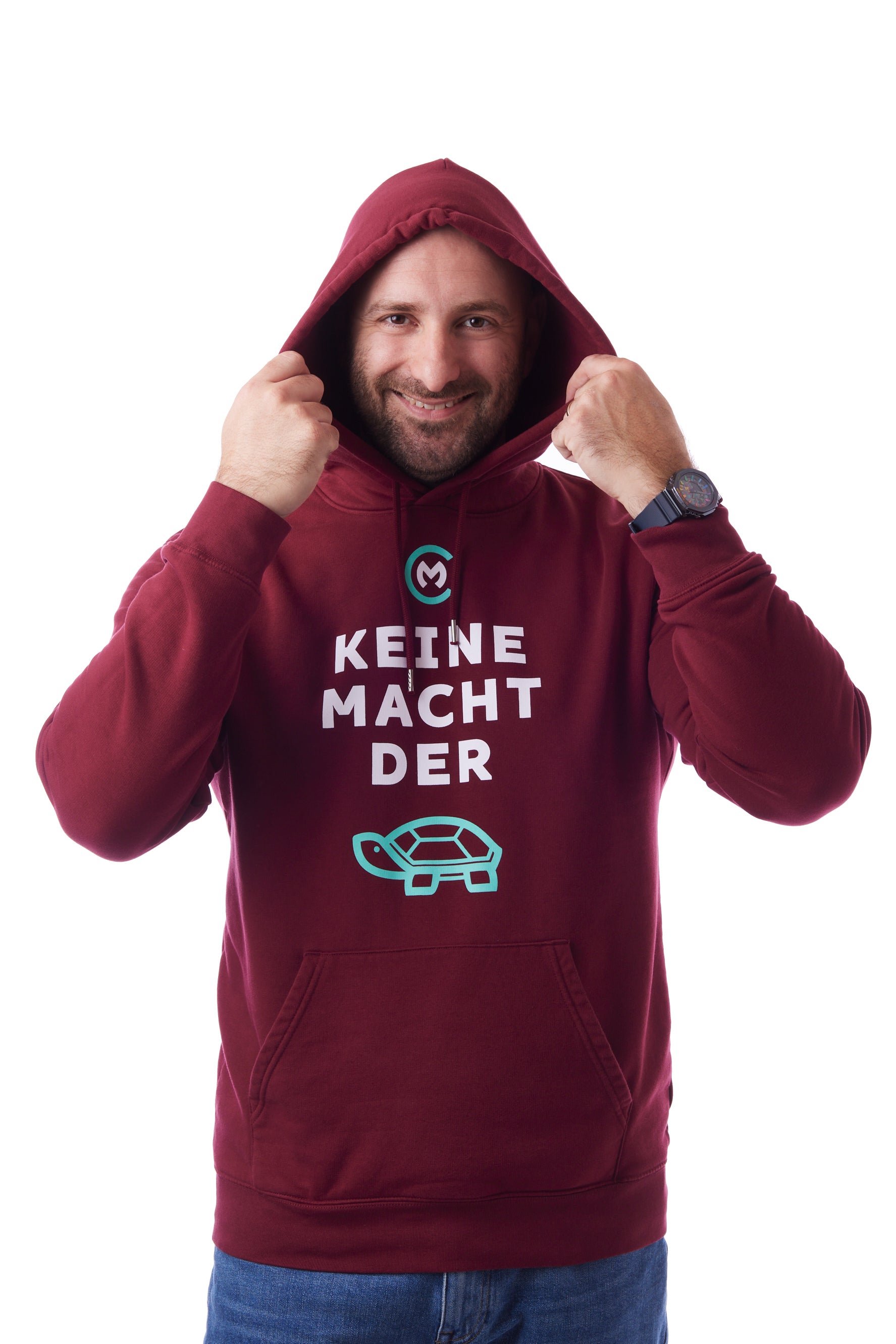 Hoodie "Keine Macht der Schildkröte" (Burgundy)