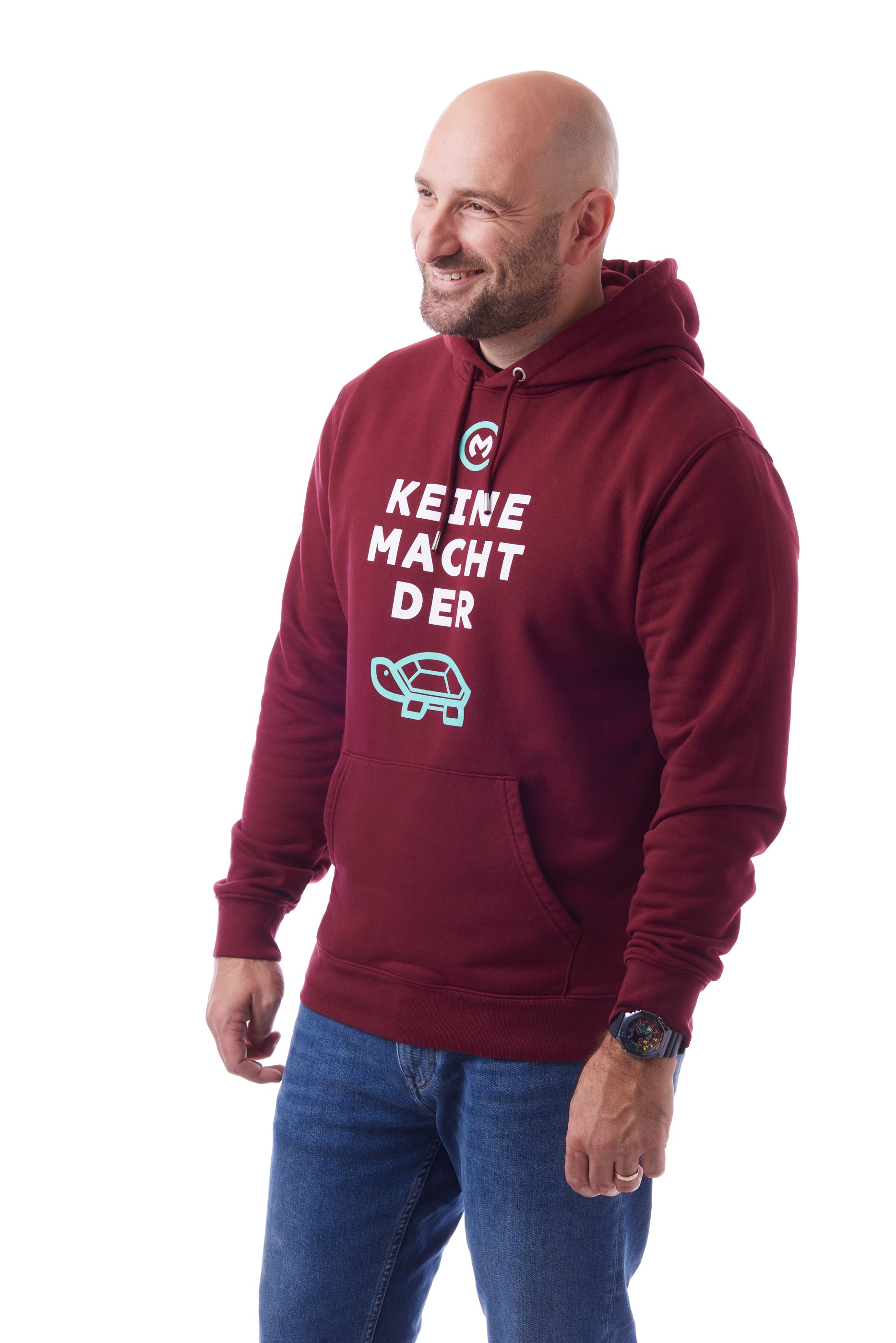 Hoodie "Keine Macht der Schildkröte" (Burgundy)