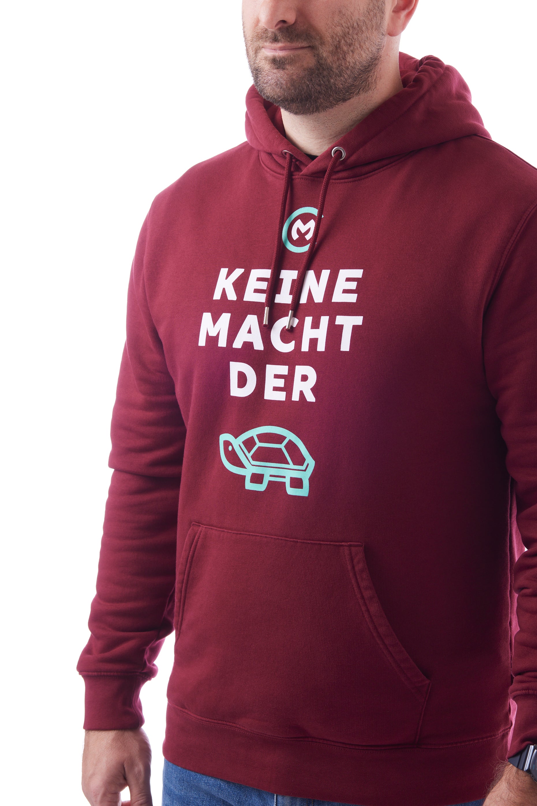 Hoodie "Keine Macht der Schildkröte" (Burgundy)