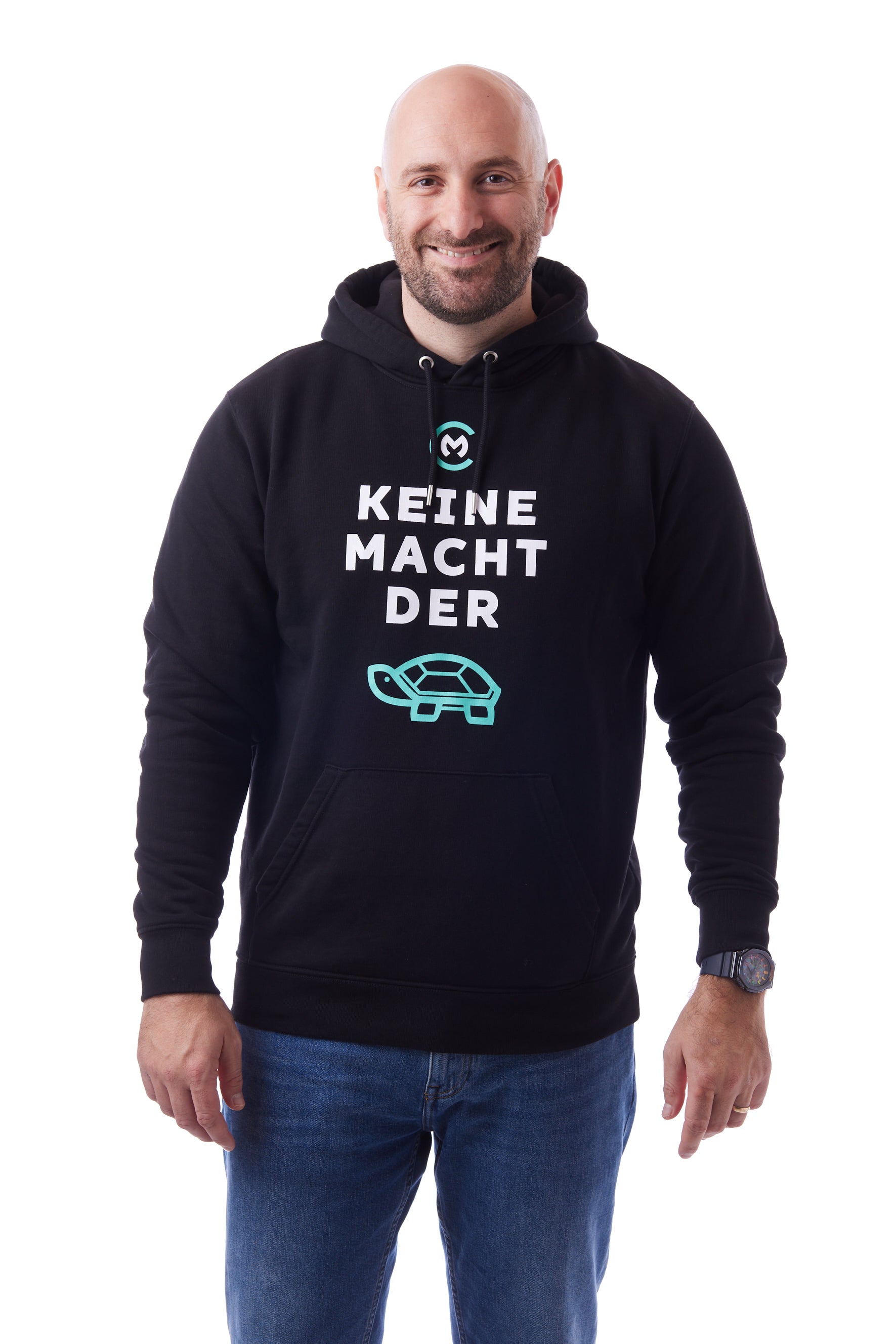 Hoodie "Keine Macht der Schildkröte" (Schwarz)