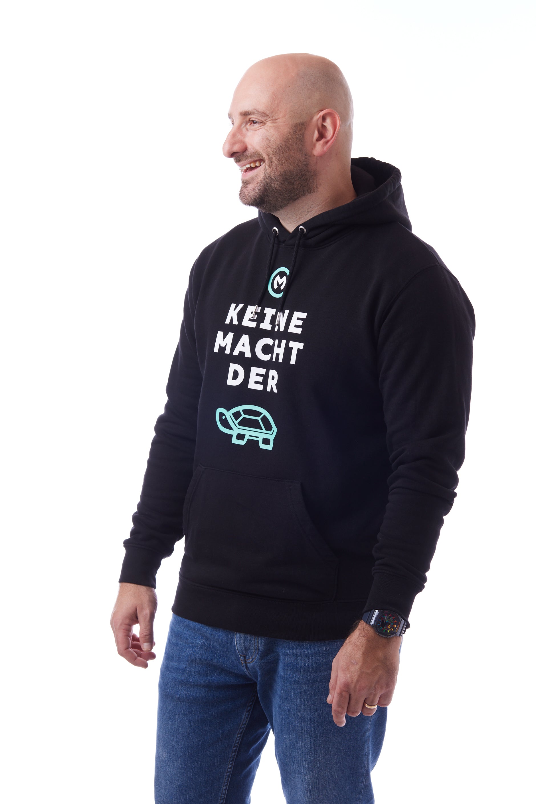 Hoodie "Keine Macht der Schildkröte" (Schwarz)