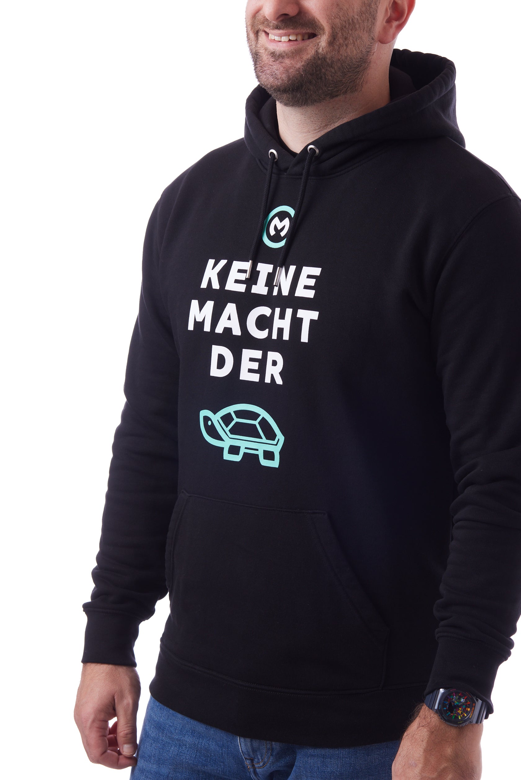 Hoodie "Keine Macht der Schildkröte" (Schwarz)