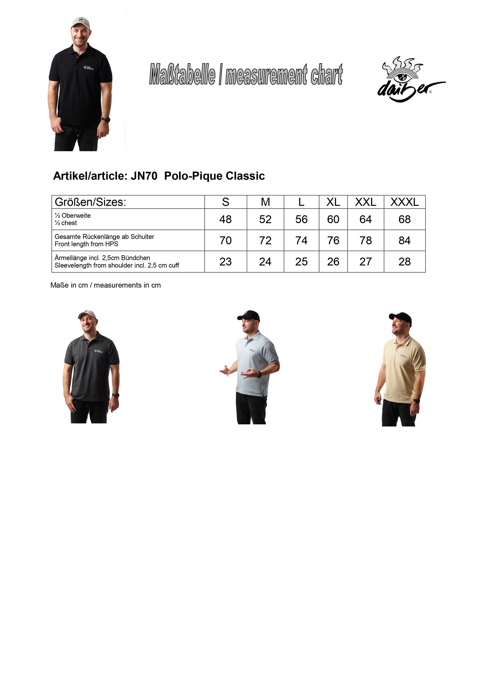 Poloshirt "Car Maniac" (Hellblau)